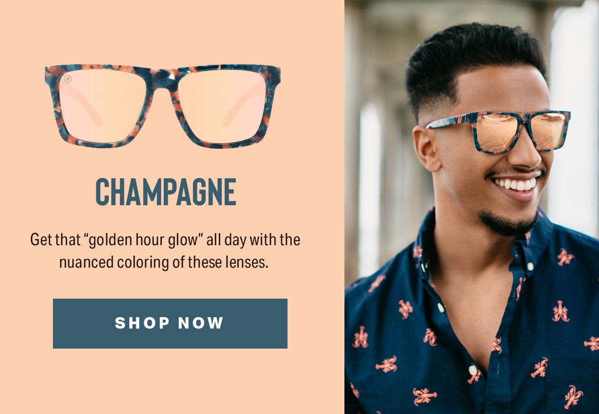 CHAMPAGNE | Get that 'golden hour glow' all day with the nuanced coloring of these lenses. | SHOP NOW
