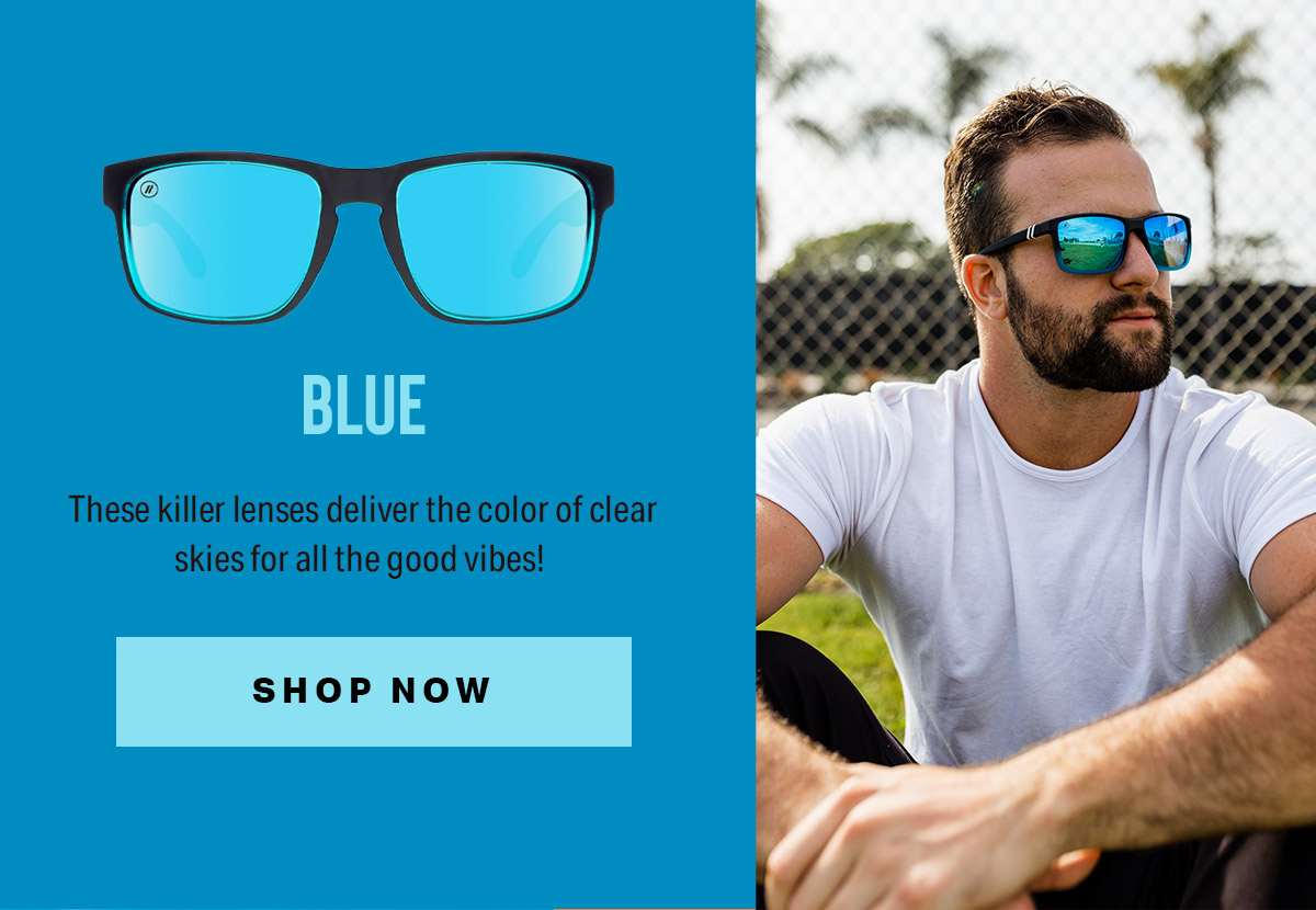 BLUE | These killer lenses deliver the color of clear skies for all the good vibes! | SHOP NOW