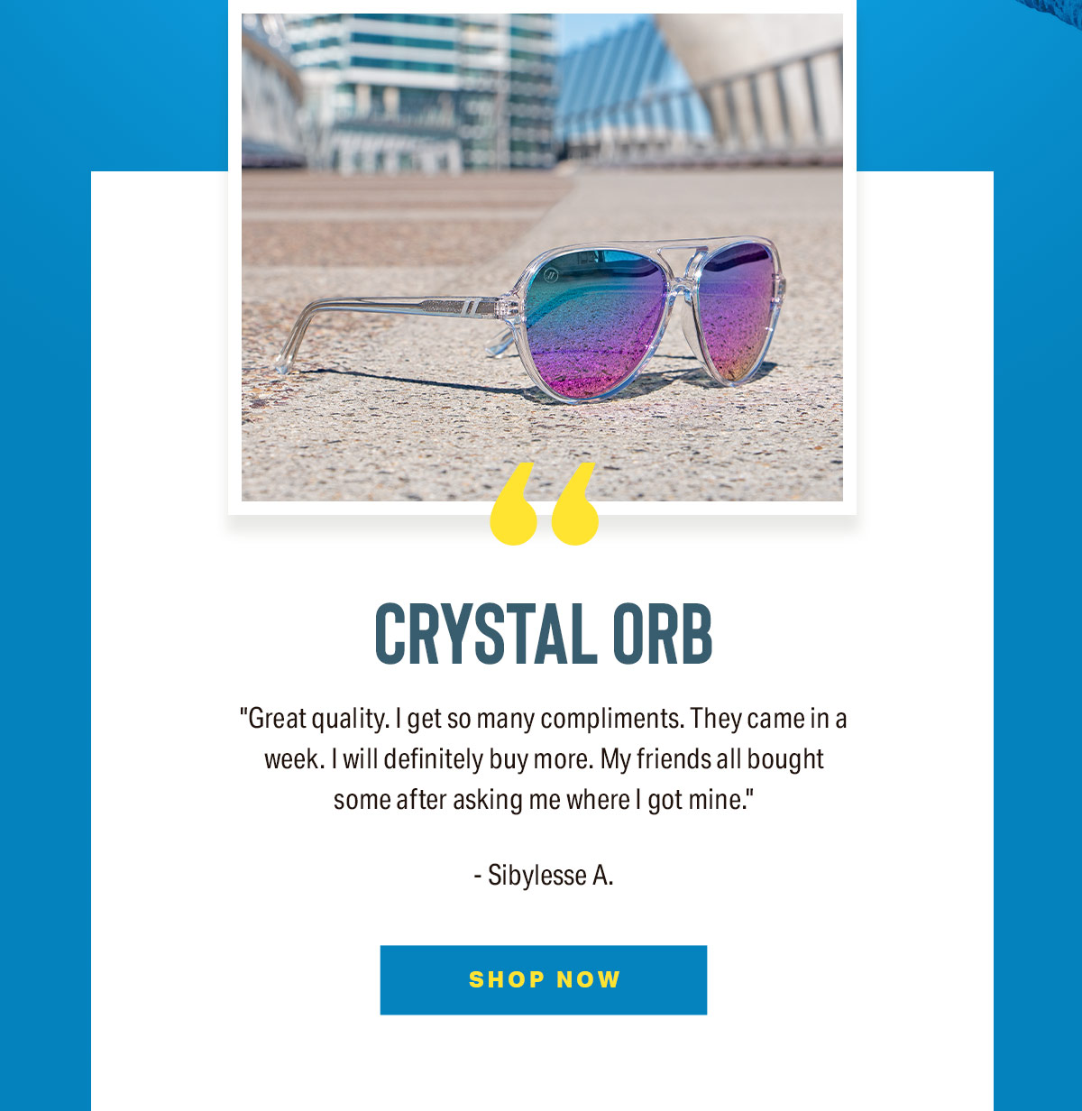 CRYSTAL ORB | Great quality. I get so many compliments. The came in a week. I will definitely buy more. My friends all bought some after asking me where I got mine. - Sibylesse A. | SHOP NOW