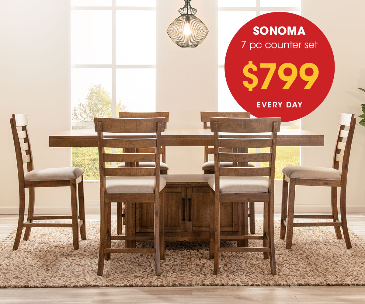 Bob's Discount Furniture My Sonoma Dining Set is Now Available in a