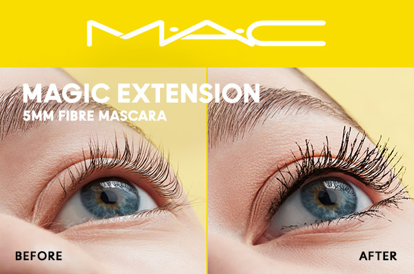 M•A•C

MAGIC EXTENSION 
5MM FIBRE MASCARA

BEFORE
AFTER