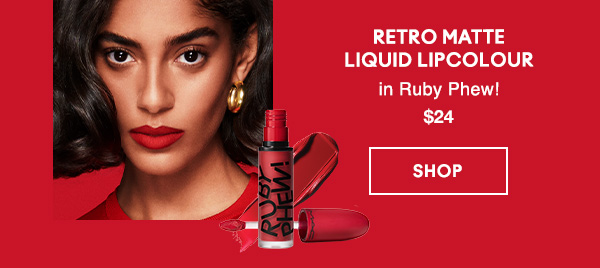 RETRO MATTE LIQUID LIPCOLOUR
in Ruby Phew! 
$24
SHOP