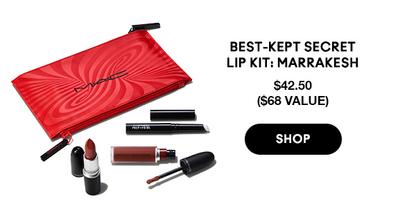 BEST-KEPT SECRET LIP KIT: MARRAKESH 
$42.50 ($68 value)

SHOP