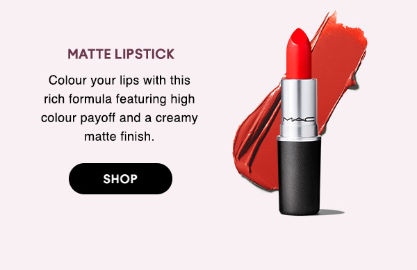 MATTE LIPSTICK

Colour your lips with this rich formula featuring high colour payoff and a creamy matte finish.

SHOP