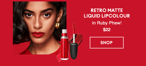 Retro Matte
Liquid Lipcolour
in Ruby Phew! 
$22

SHOP