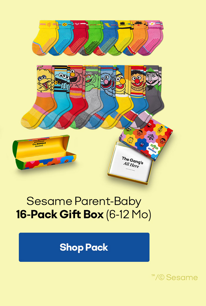 Sesame Parent-Baby 16-Pack Gift Box (6-12 Mo) | Shop Pack