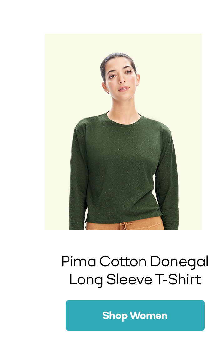 Pima Cotton Donegal Long Sleeve T-Shirt | Shop Women