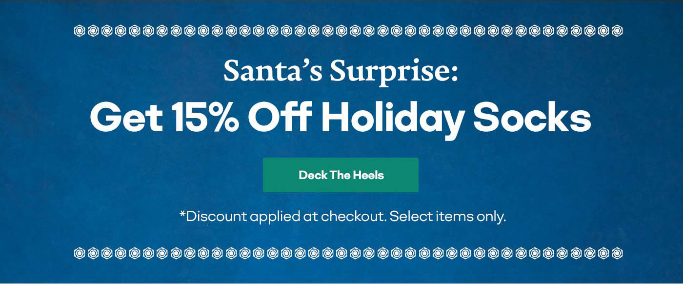 Santa's Surprise Sale | Get 15% Off Holiday Socks | Deck the Heels