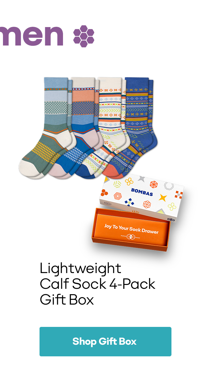 Lightweight Calf Sock 4-Pack Gift Box | Shop Gift Box
