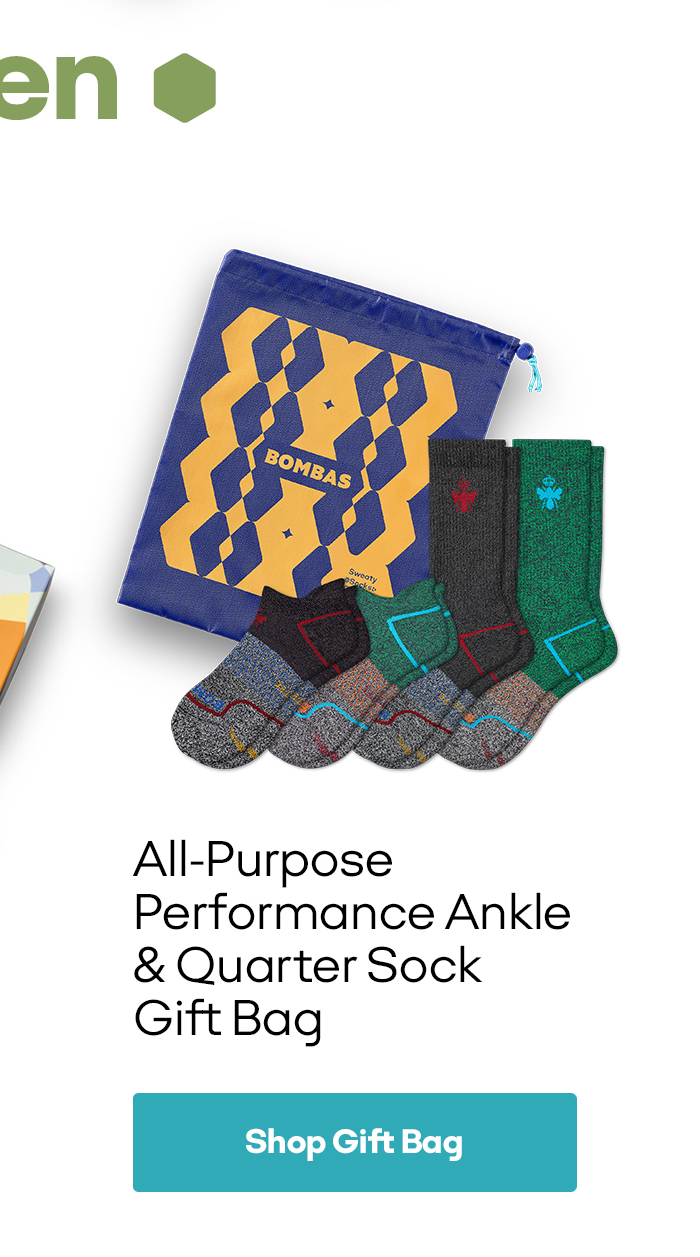 All-Purpose Performance Ankle & Quarter Sock Gift Bag | Shop Gift Bag