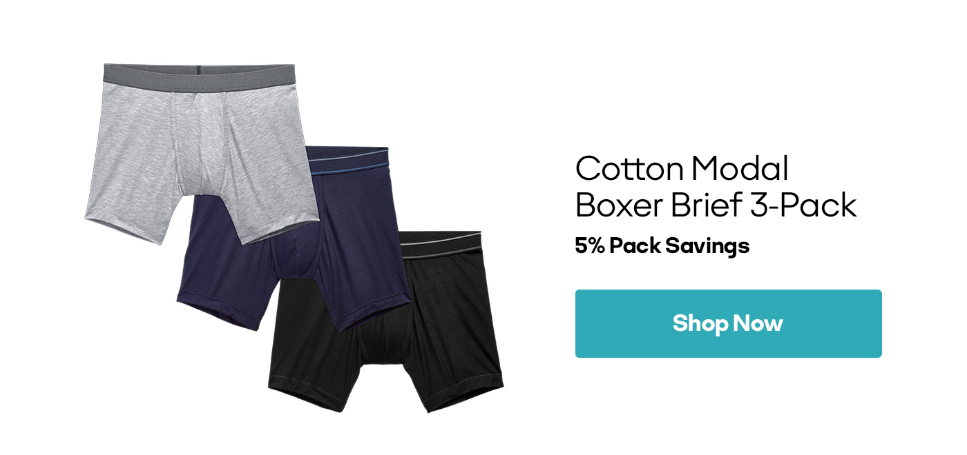 Cotton Modal Boxer Brief 3-Pack 5% Pack Savings | Shop Now