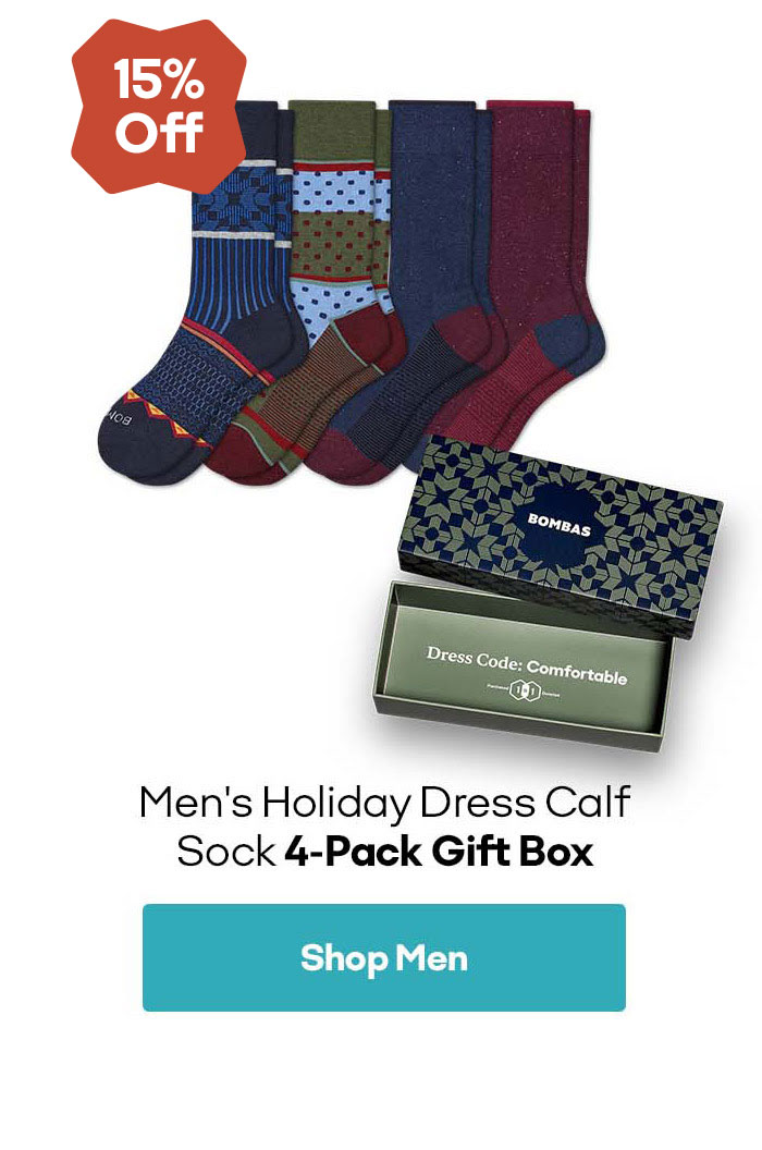 Men's Holiday Dress Calf Sock 4-Pack Gift Box | Shop Men