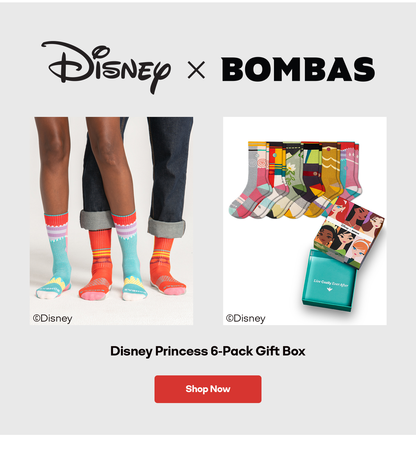 Disney x Bombas | Disney Princess 6-pack Gift Box | Shop Now