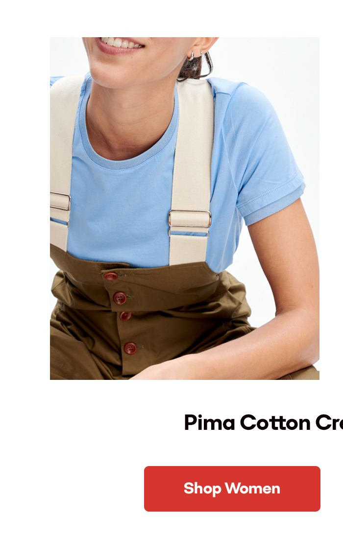 Pima Cotton Crew Neck T-Shirt | Shop Women