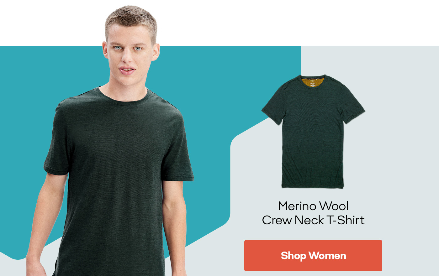 Merino Wool Crew Neck T-Shirt | Shop Women