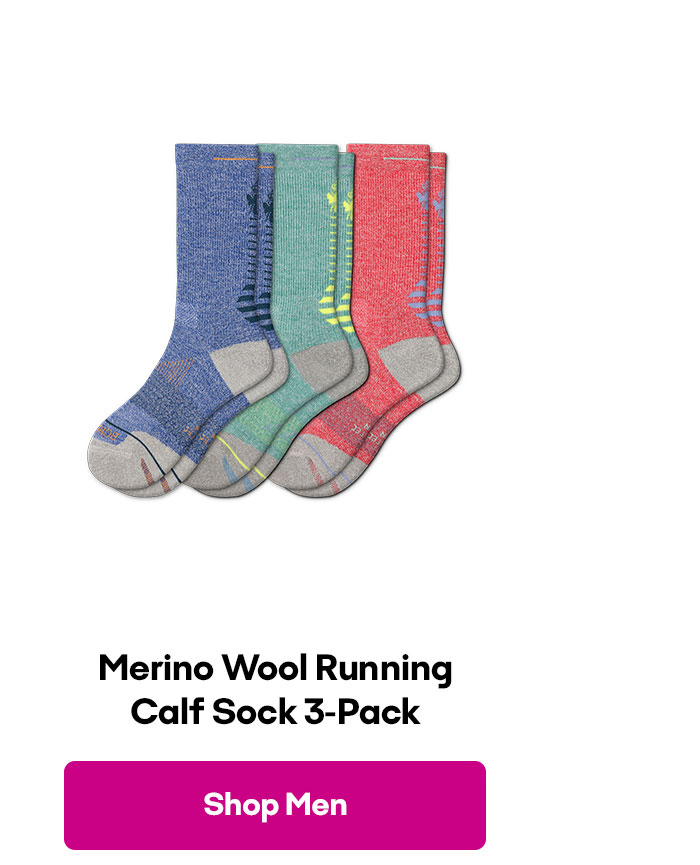 Merino Wool Running Calf Sock 3-Pack | Shop Men