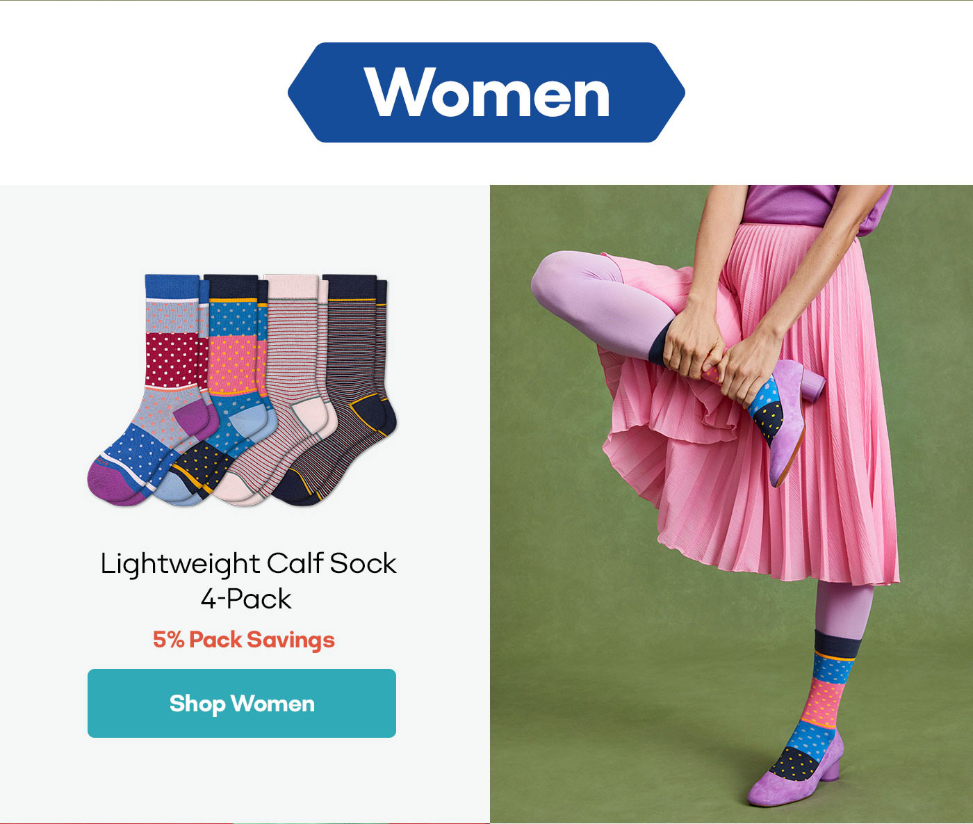 Lightweight Calf Sock 4-Pack | Shop Women