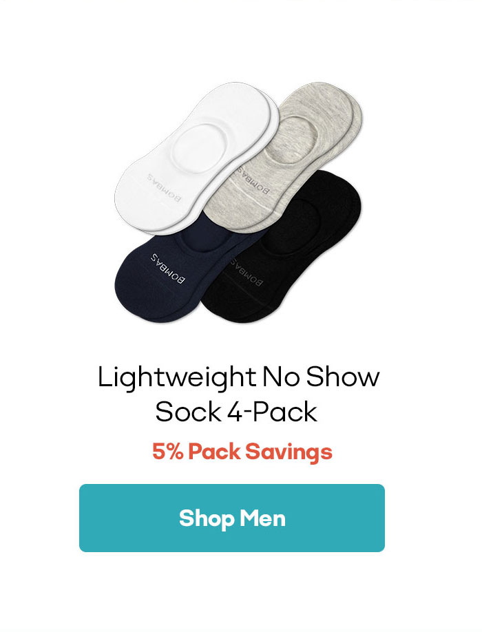 Lightweight No Show Sock 4-Pack | Shop Men