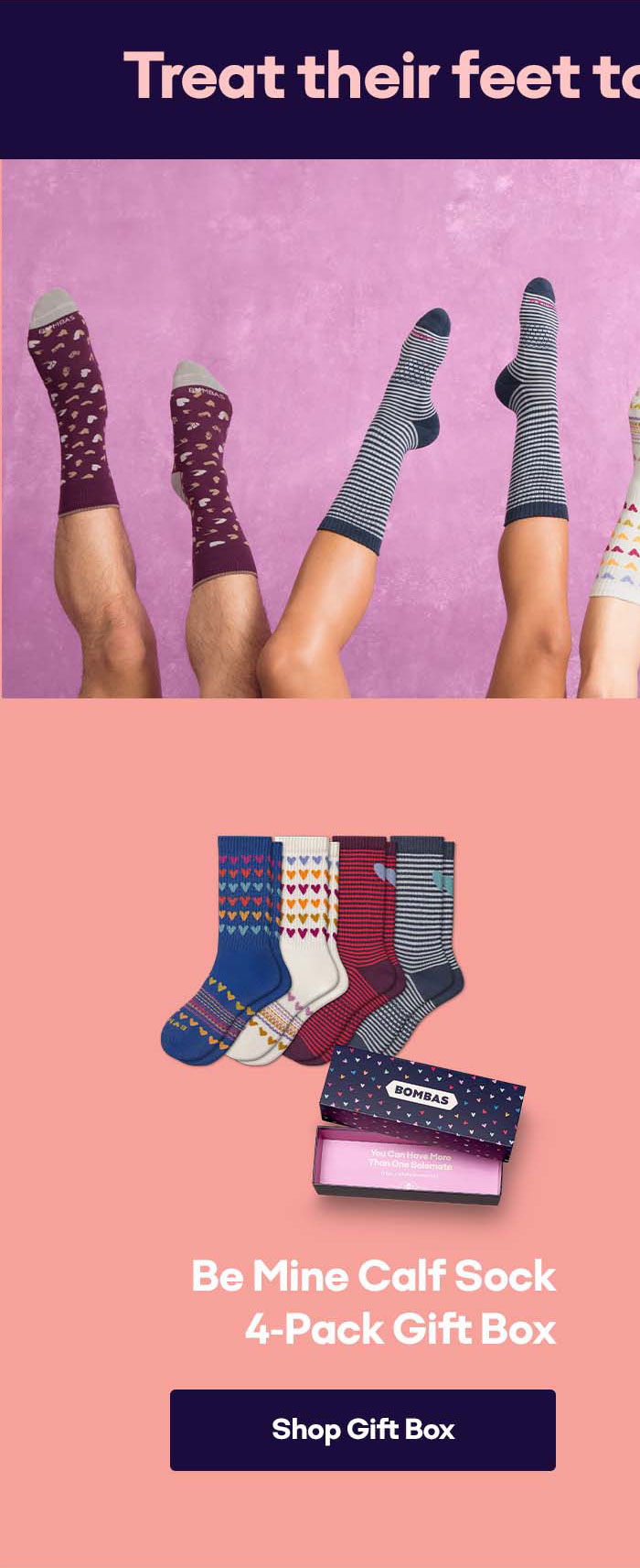 Treat their feet to super soft yarns | Be Mine Calf Sock 4-Pack Gift Box | Shop Gift Box