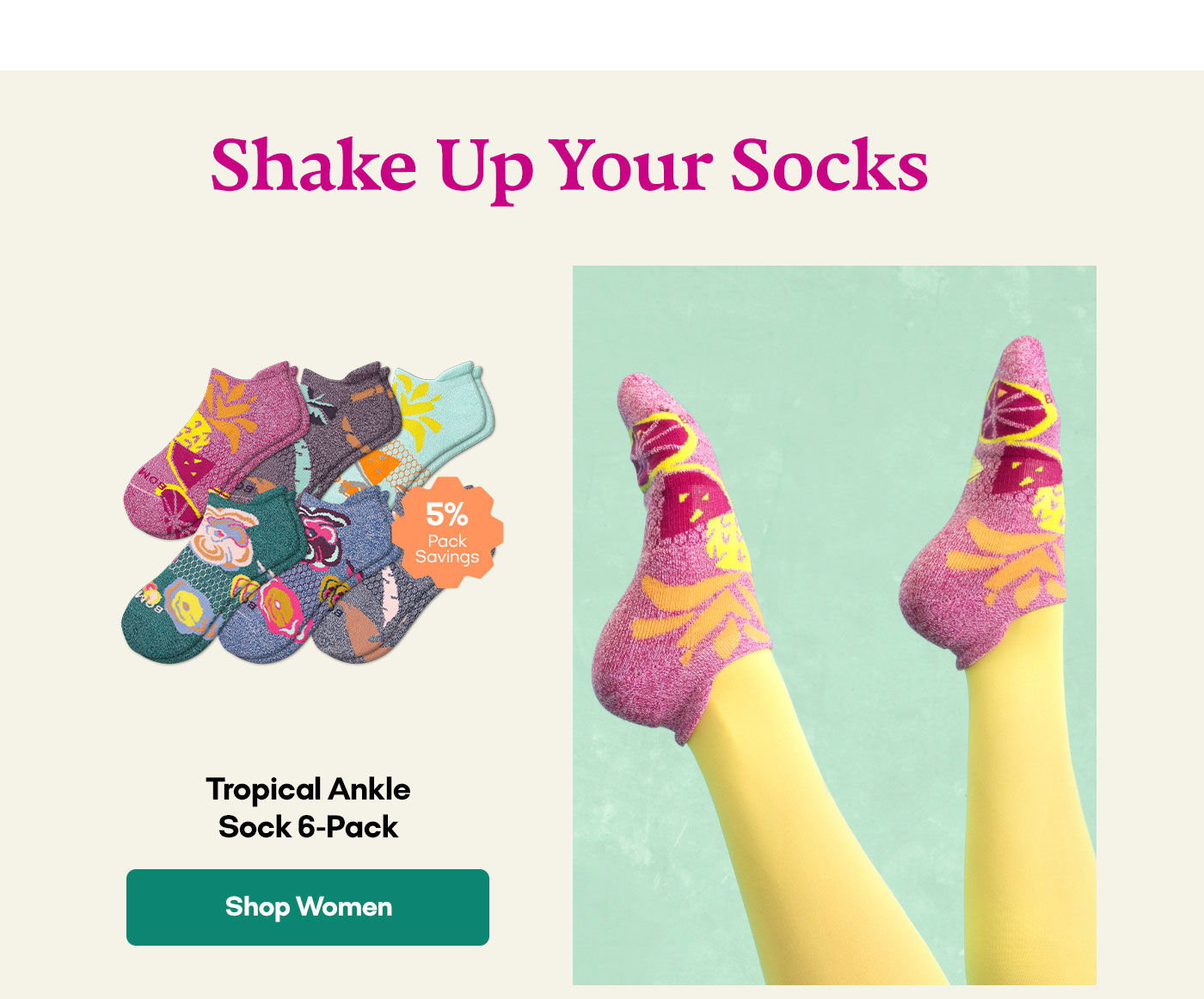 Tropical Ankle Sock 6-Pack | Shop Women