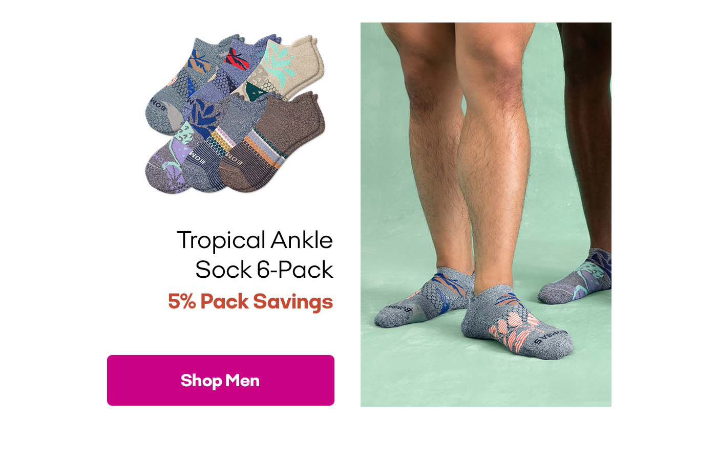 tropical Ankle Sock 6-pack | 5% pack savings | shop men