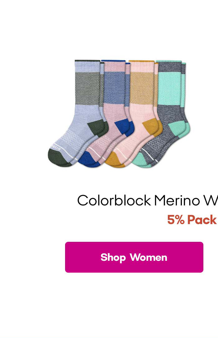 Colorblock Merino Wool Calf Sock 4-Pack | 5% Pack Savings | Shop Women