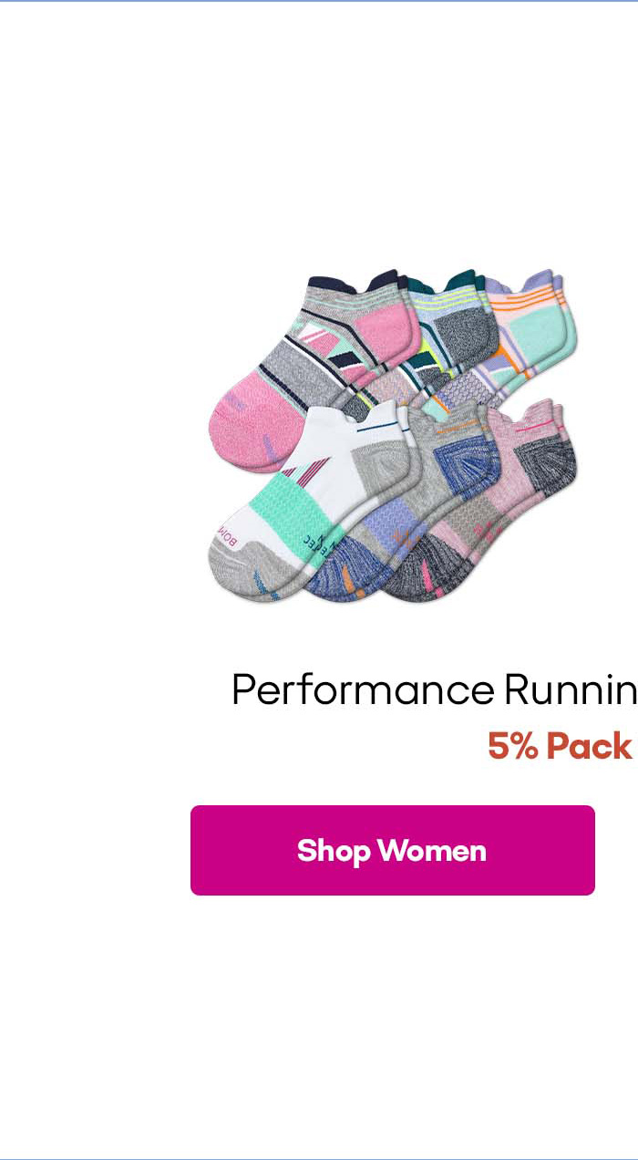 performance running ankle sock 6-pack | 5% pack savings | shop women