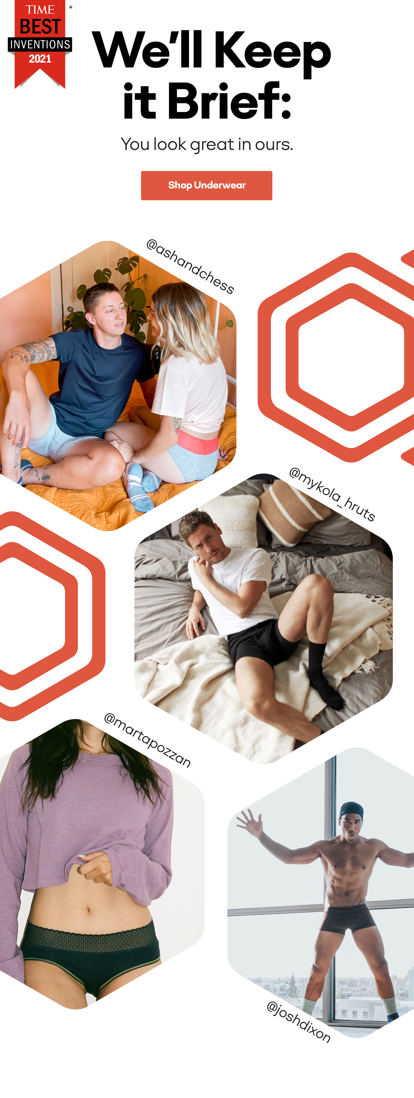 TIME BEST INVENTIONS 2021 | We'll Keep it Brief: You look great in ours. | Shop Underwear