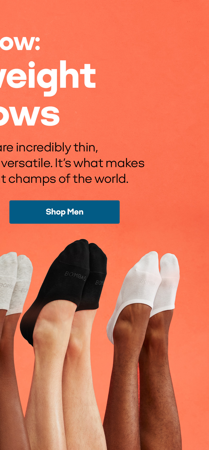 Meet Lightweight No Show Socks Bombas