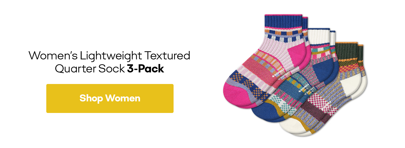 Women's Lightweight Textured Quarter Sock 3-Pack Shop Women