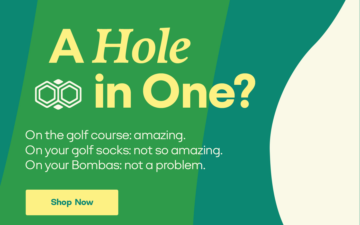 A Hole in One? On the golf course: amazing. On your golf socks: not so amazing. On your Bombas: not a problem. Shop Now