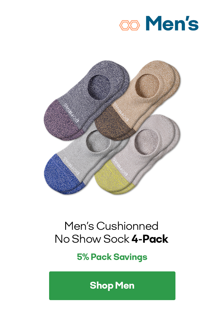 Men's Socks Men's Cushioned No Show Sock 4-Pack 5% Pack Savings Shop Men