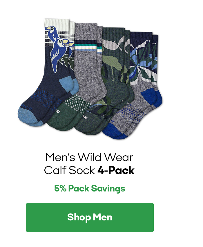 Men's Wild Wear Calf Sock 4-Pack 5% Pack Savings Shop Men