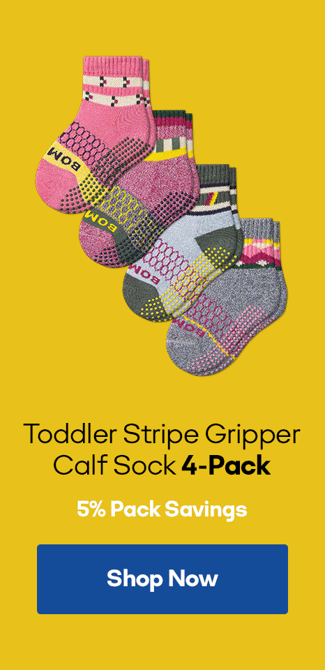 Toddler Stripe Gripper Calf Sock 4-Pack 5% Pack Savings Shop Now
