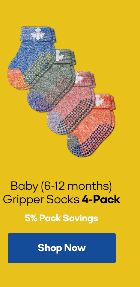 Baby (6-12 months) Gripper Socks 4-Pack 5% Pack Savings Shop Now