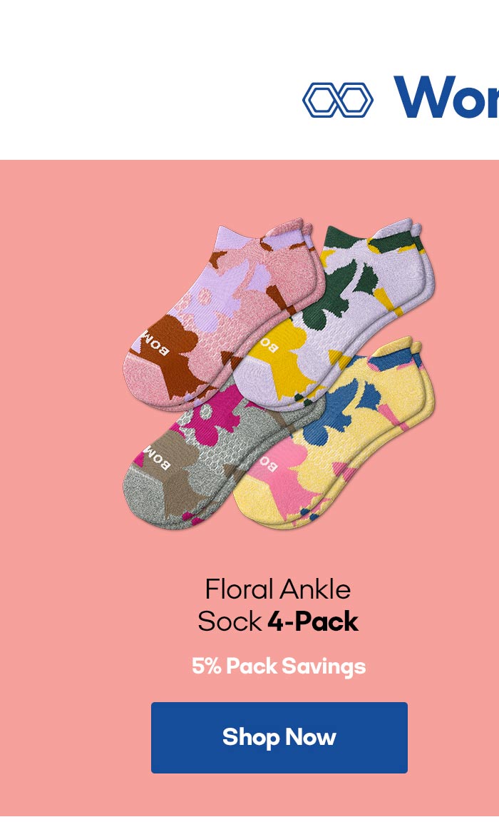 Women Floral Ankle Sock 4-Pack 5% Pack Savings Shop Now