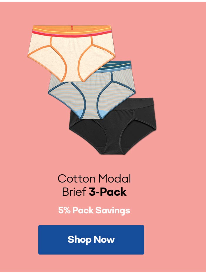 Cotton Modal Brief 3-Pack 5% Pack Savings Shop Now