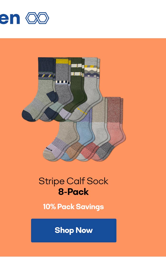 Stripe Calf Sock 8-Pack 10% Pack Savings Shop Now