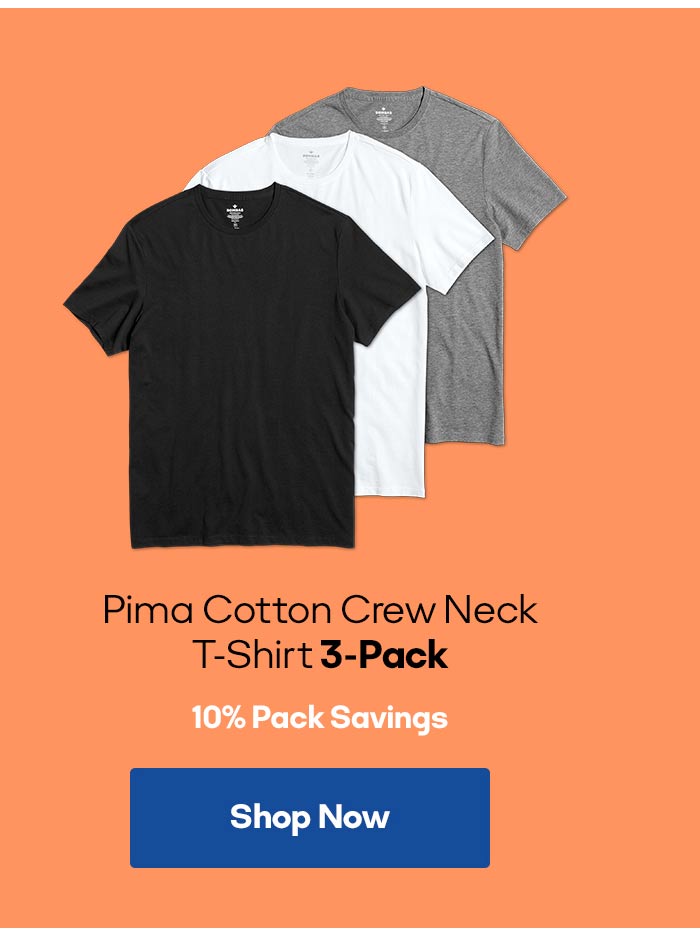 Pima Cotton Crew Neck T-Shirt 3-Pack 10% Pack Savings Shop Now