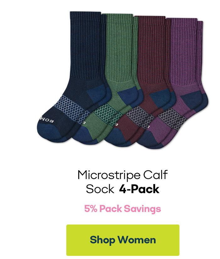 Microstripe Calf Sock 4-Pack 5% Pack Savings Shop Women
