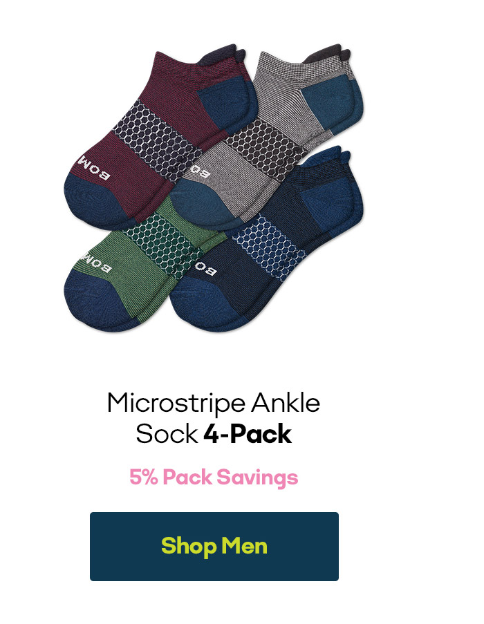 Microstripe Ankle Sock 4-Pack 5% Pack Savings Shop Men