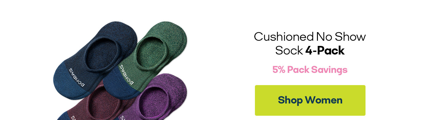 Cushioned No Show Sock 4-Pack 5% Pack Savings Shop Women