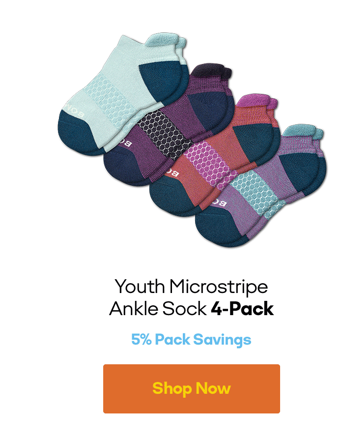 Youth Microstripe Ankle Sock 4-Pack 5% Pack Savings Shop Now