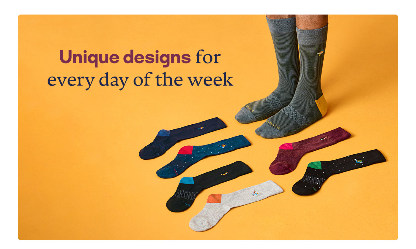 Unique designs for every day of the week