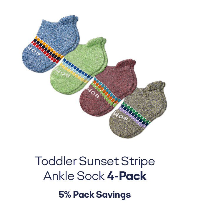 Toddler Sunset Stripe Ankle Sock 4-Pack
