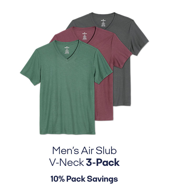 Men's Air Slub V-Neck 3-Pack