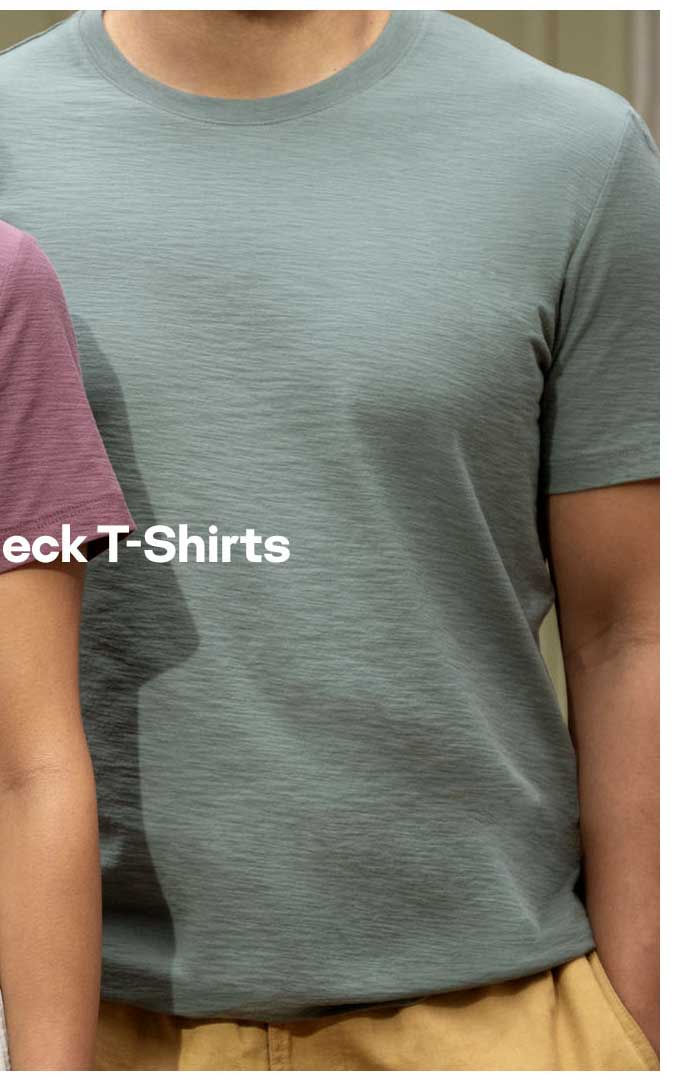 Slub Crew Neck T-Shirts | Shop Men