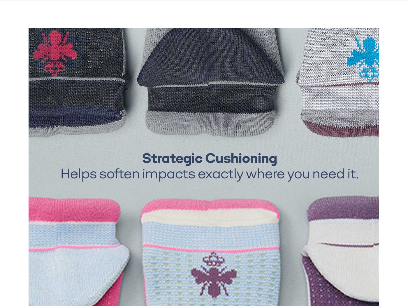 Strategic Cushioning | Helps soften impacts exactly where you need it.