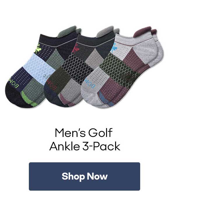 Men's Golf Ankle Sock 3-Pack