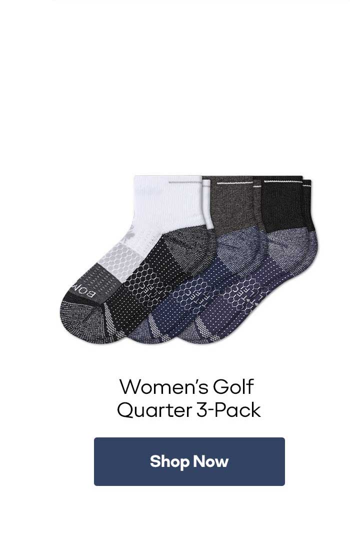 Women's Golf Quarter Sock 3-Pack